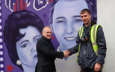 New Mural Brings Vibrant Homage to Newcastle-under-Lyme’s Showbiz Heritage